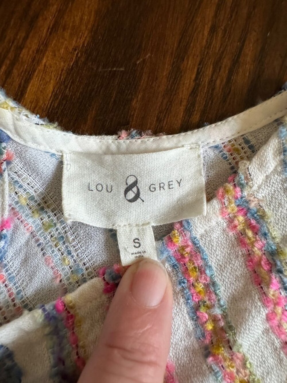 Lou & Grey Dress Diagonal Rainbow Stripe Sleeveless Sundress Small Summer - Picture 3 of 11